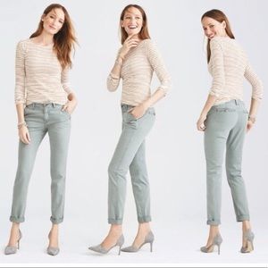 J. Crew • Quarry Green Sunwashed Slim Chino Pants